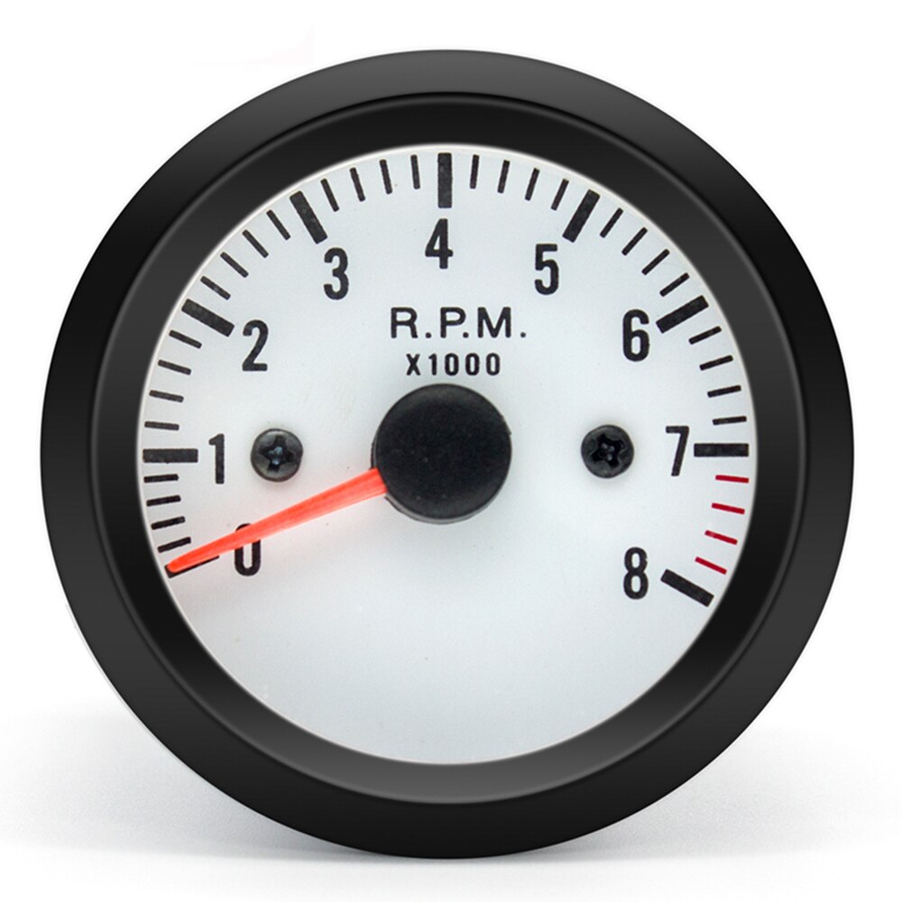 Dragon 2 Inch Black Shell Blue Light Car Rev Tachometer Pointer Gauge Gasoline Vehicle For 4.6.8 Cylinde RPM Meter
