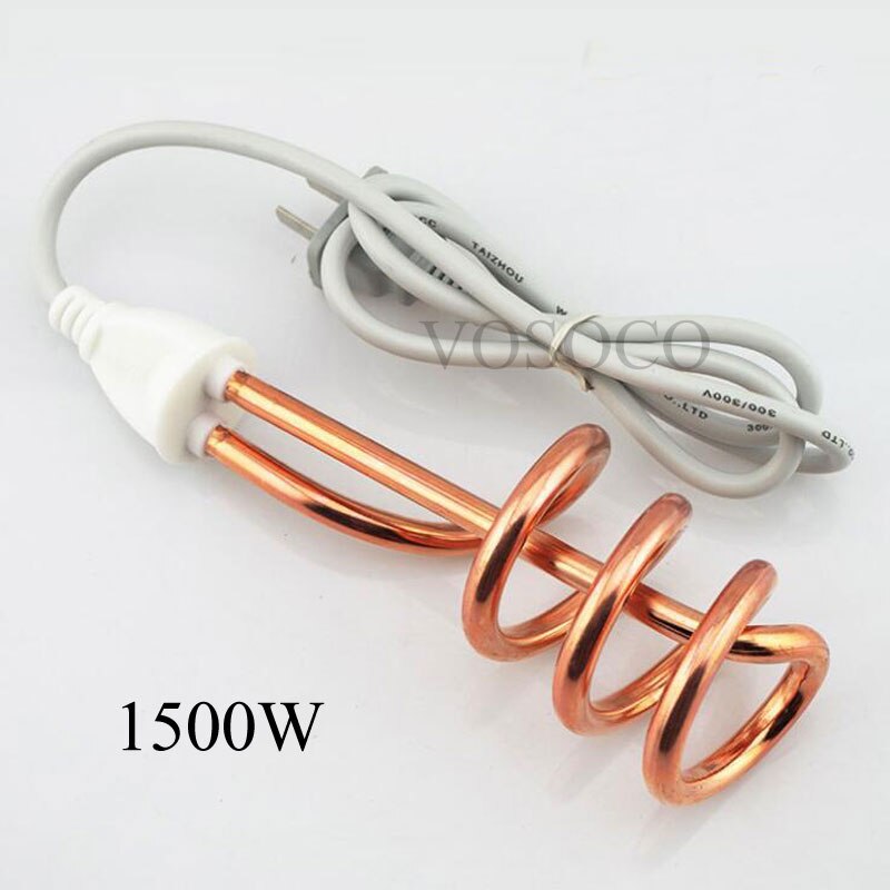 1500W Electric Water Heater Immersion Boiler Safety Boiling Electric Water Heater Fast Heating Burning Bath Water Machine
