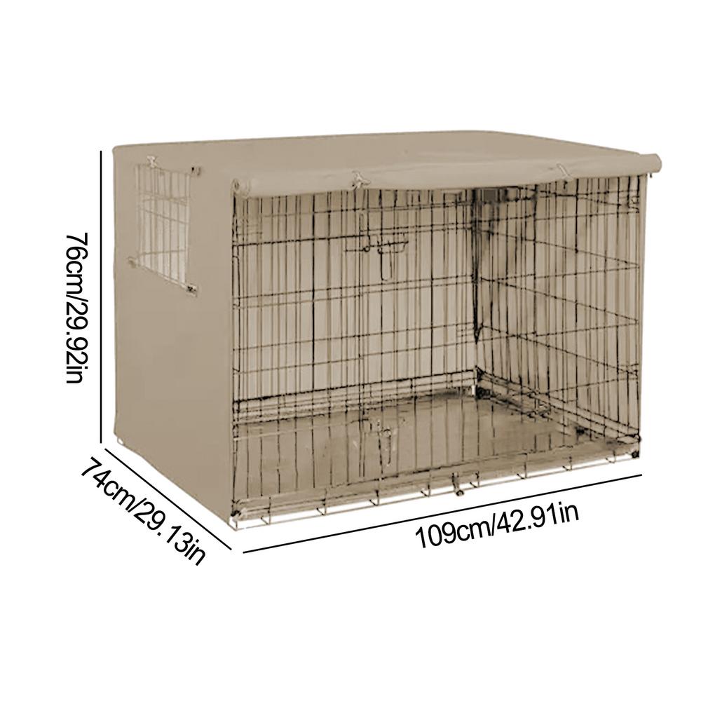 Pet Cage Cover Oxford Pet Crate Cover Pet Crate Cover Windproof Dog Kennel Cover Waterproof Dog Cat Cage Cover For Indoor: S / WHITE