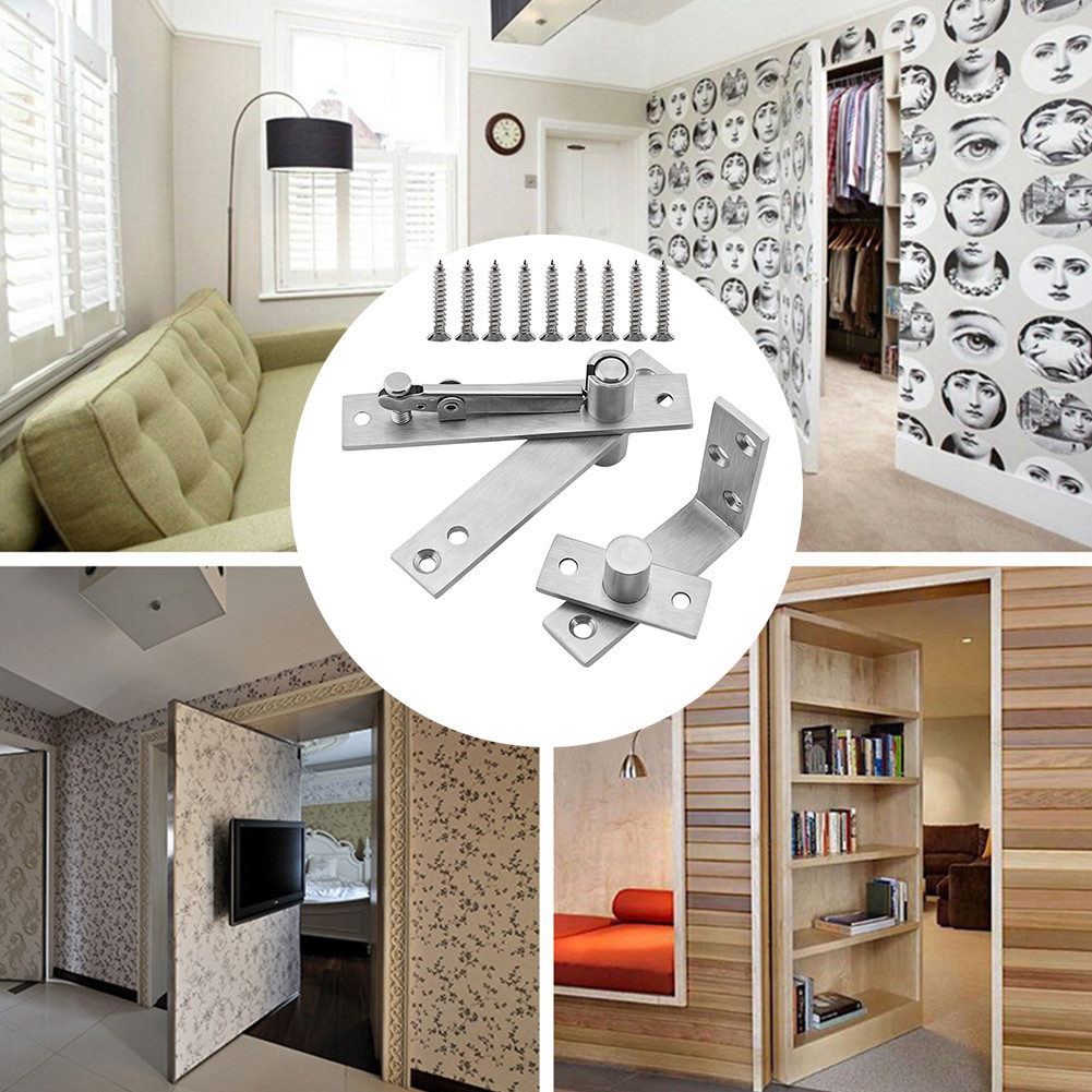 Wooden Door Pivot Hinge Bottom Shaft Universal 360 Degree Heavy Duty Rotation With Screws Furniture Fittings Home Hardware Tool