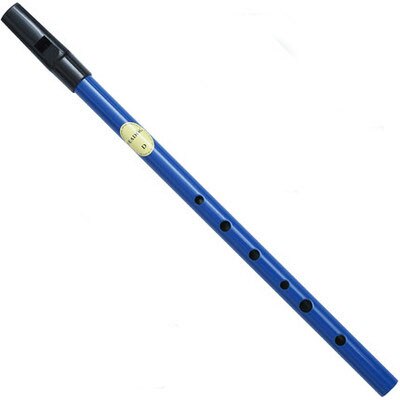 6 huller arish whistle recorder fløjte musikinstrument kobber recorder som en fløjte: Blå d tone