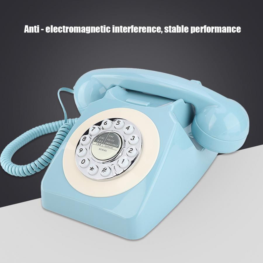 Teléfono fijo para oficina, decoración del hogar, antiinterferencia electromagnética, portátil, teléfono fijo, estilo MYS-300ARetro