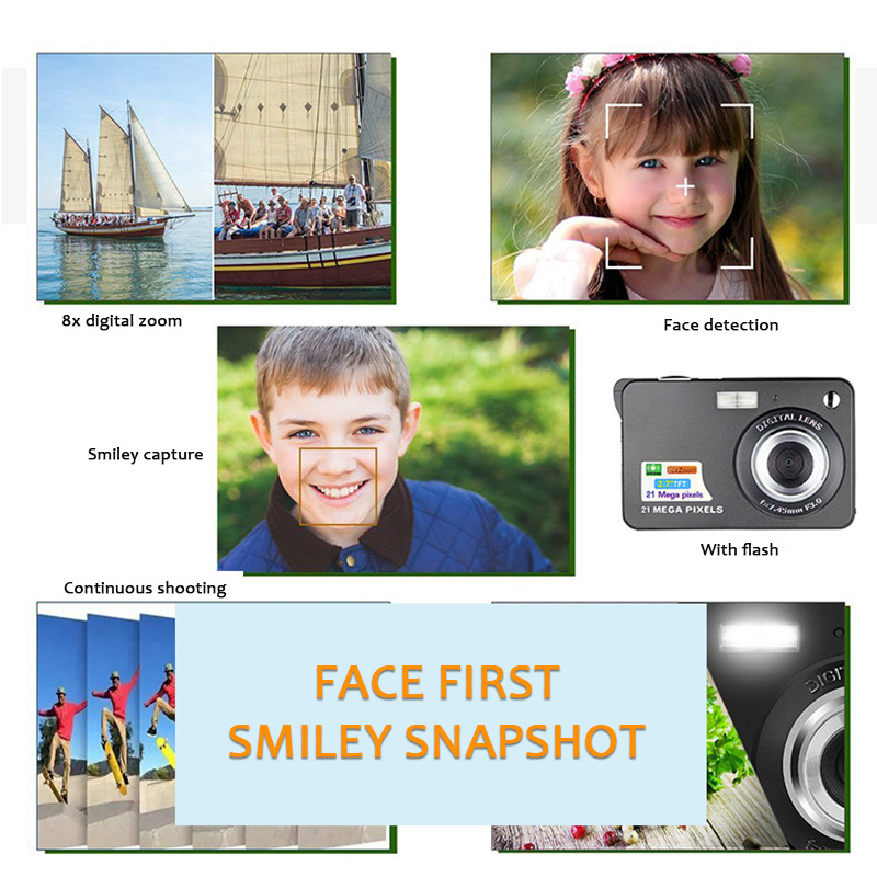 2.7&quot; HD 1080P 18MP ZOOM Mini Digital Camera DV Video Kids Camcorder Anti-Shake Photo Camera Kids Gift