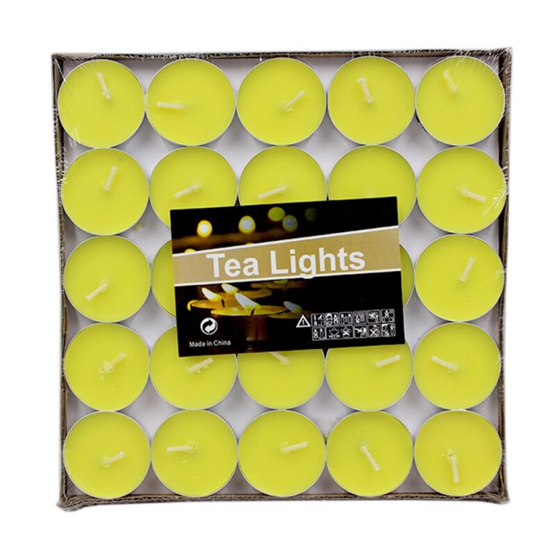 Thé cire ronde bougie pâques lanterne bougie pour la décoration église sans fumée romantique amour mariage brûlant bougies supports 50 pièces: Y