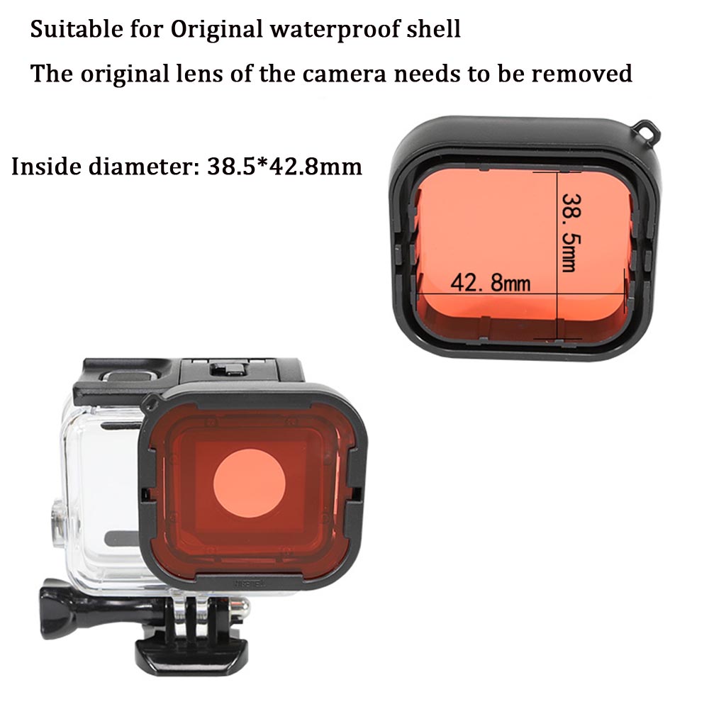 Filters Kit Red Magenta Snorkel Lens Color Filter for GoPro HERO 5 6 7 Black Waterproof Housing Case Dive Accessories