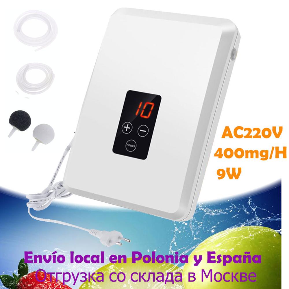 Alanchi generador de ozono 220V 600mg purificador de aire ozonizador temporizador de rueda aceite vegetal carne fresca purificar aire y agua ozono enchufe de la UE