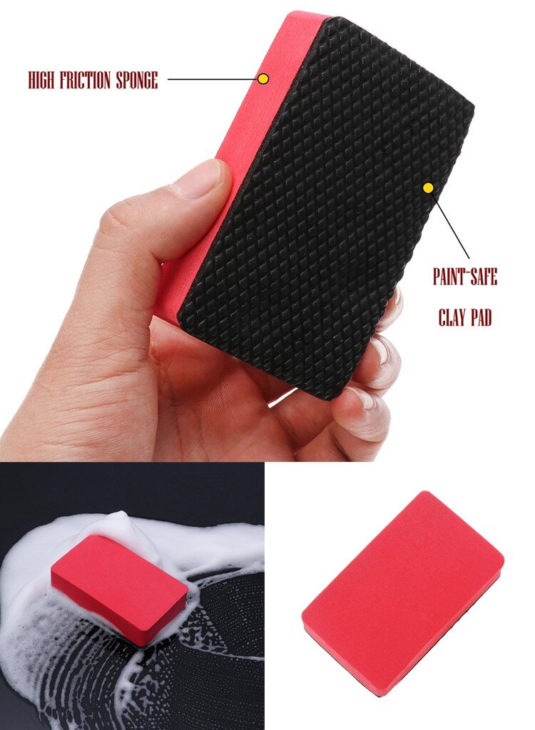 Car Magic Clay Bar Pad Sponge Block Cleaning Eraser Wax Polish Pad Tool Car Wash Sponge For All Parts Of a Car's Body #PY10