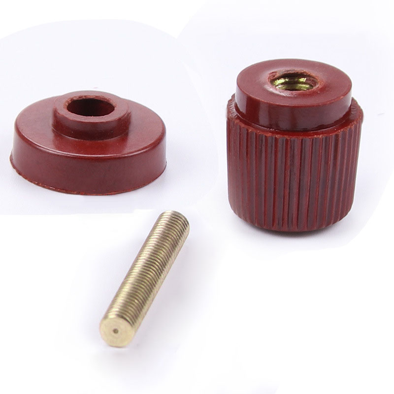 Sort/rød stolpeterminal 6mm- studs premium fjernbetjening batteristrøm junction post connector terminal kit tilbehør til auto