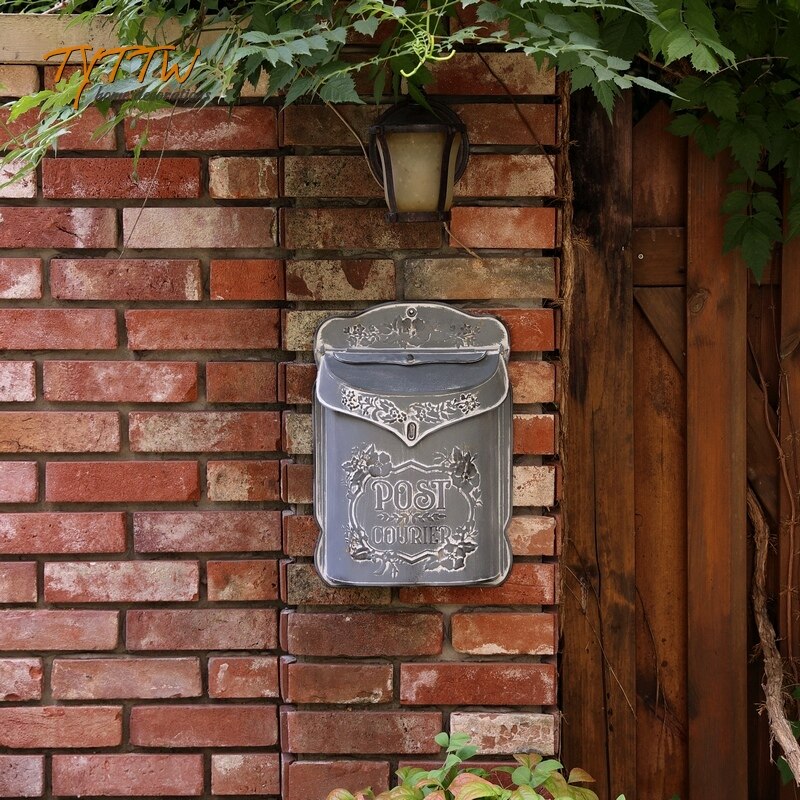 Boîte aux lettres en métal, décoration murale, balcon de jardin, artisanat rétro