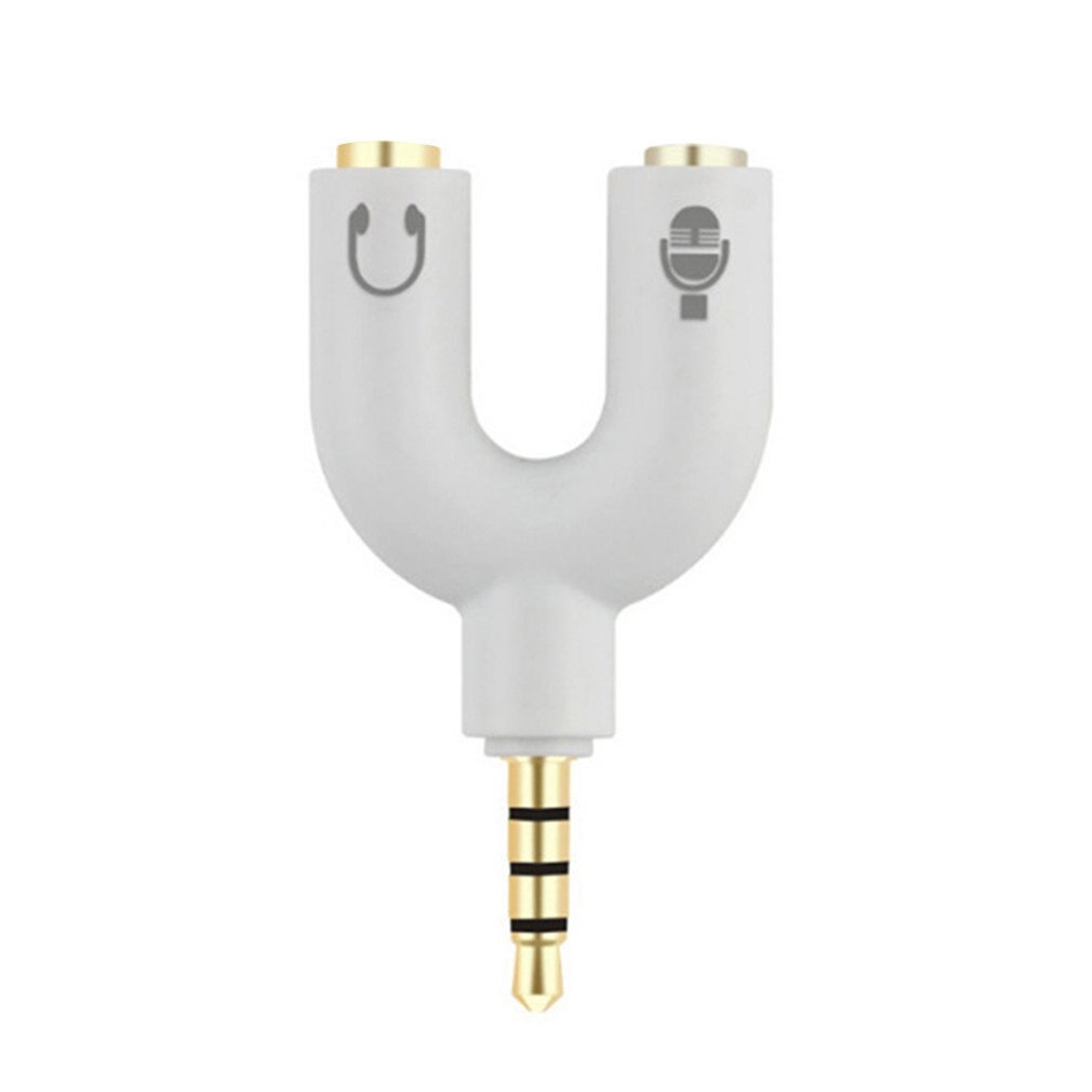 3.5mm adapter för dubbelkontakt till hörlurar för adapter för  mp3 spelare för hörlurar