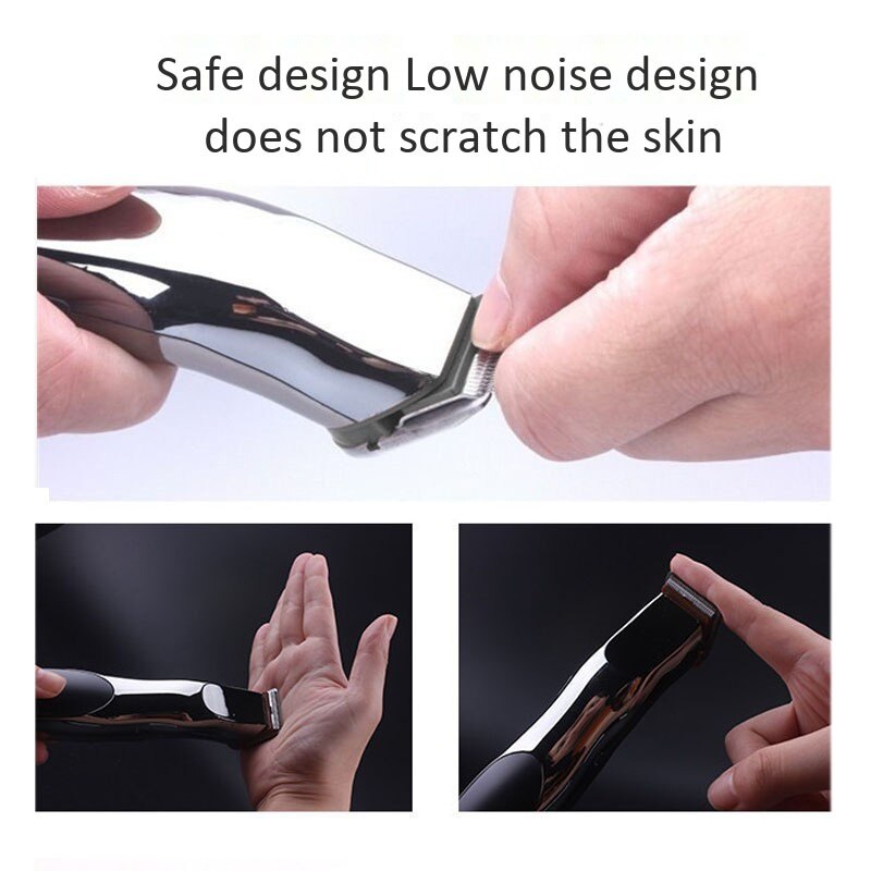 Cortadora eléctrica recargable para barba y bigote, cortador de pelo para Estilismo de salón, herramientas, enchufe europeo