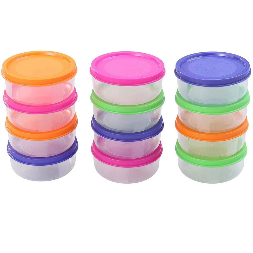 85Cm Herbruikbare Mini Plastic Voedsel Opslag Dozen Containers Snack Moer Fruit Organisator Keuken Accessoires Box Set Met Deksels: 12PCS