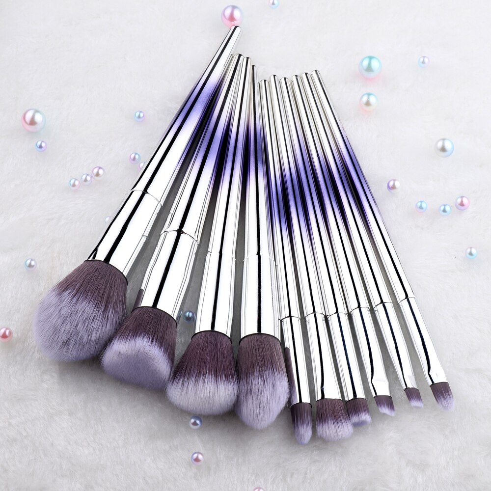 Fld 10 stuks make-up kwastenset kleurrijke blush concealer oogschaduw eyeliner make-up kwasten toolos