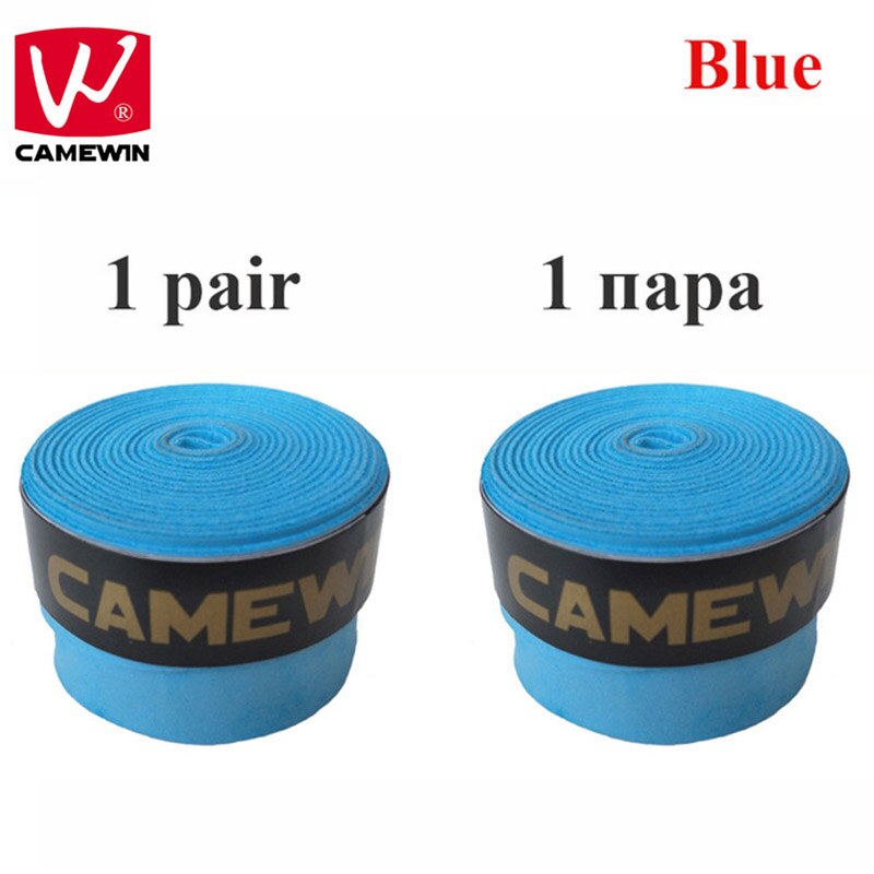 CAMEWIN 2 pièces/lot Sport anti-dérapant surgrip bandeau Griffband pour raquette de Badminton raquettes de Tennis sur la poignée: Skyblue