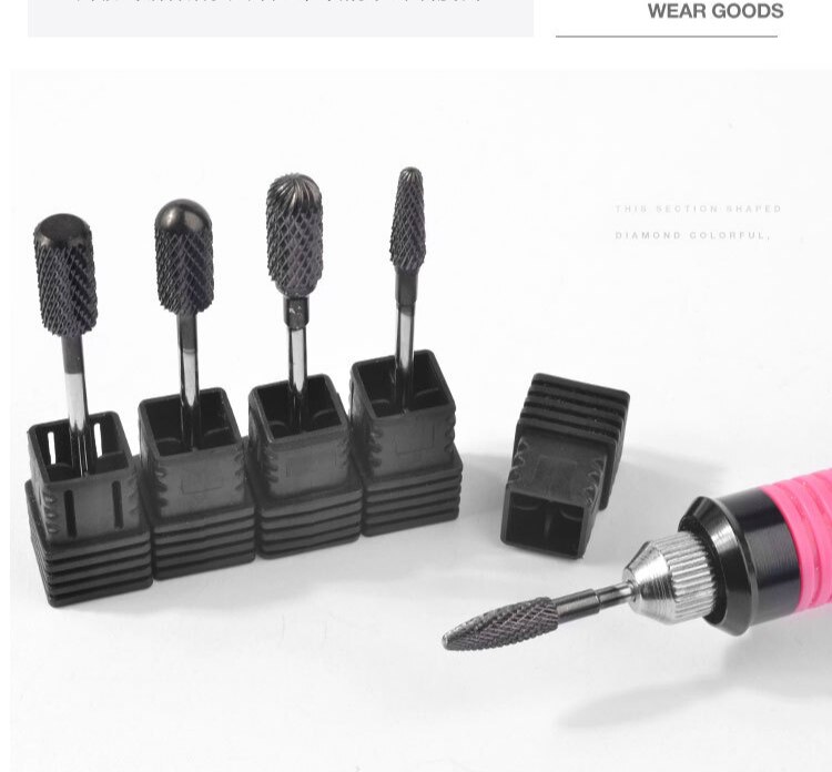 Chiodi in Acciaio di tungsteno Punta del trapano di diamante di Rettifica Testa Del Chiodo Frez Diamentowy in Metallo 2.35 millimetri Gambo manicure Accessori Della Macchina 2020