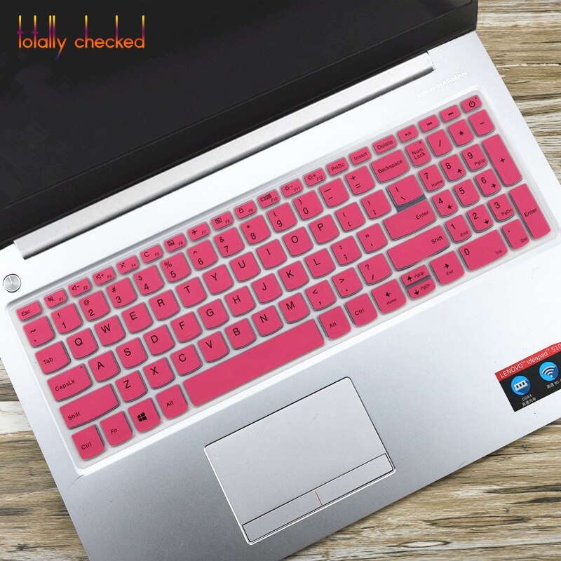 for Lenovo V15 iil iwl lil V15-IIL 15.6-inch Lenovo V 15 laptop Silicone Laptop Notebook Keyboard cover Skin: pink