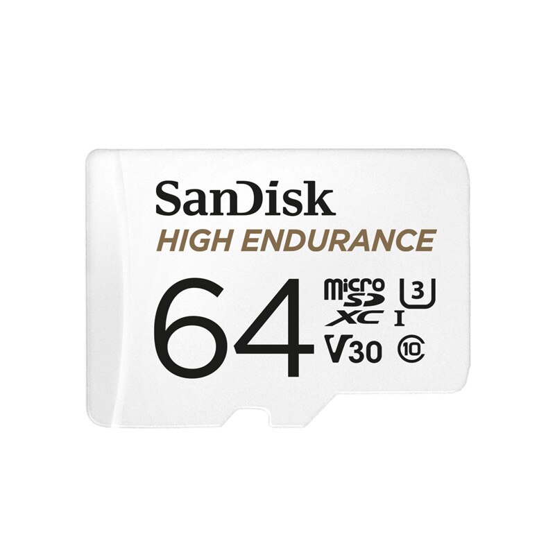 100% Original SanDisk High Endurance Memory Card Video Monitoring 64GB 32GB Class 10 U3 V30 High Speed 100M/s Micro SD Card: 64GB