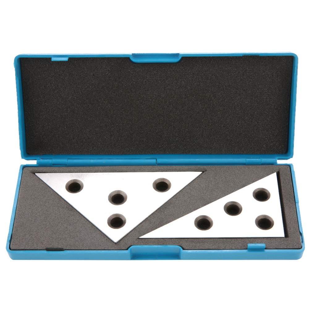 30-60-90 & 45-45-90 Precision Solid Angle Plates Angle Block Set +/- 20 Seconds block gauge Machinist Tool 2 Pcs/Set