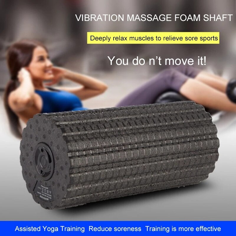 4-Speed Vibrerende Elektrische Yoga Massage Schuim Fitness Roller Rugleuning Been Aanpassing Massager Voor Spier Herstel Ontspanning