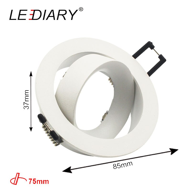 ZMISHIBO LED Downlight 75mm 90mm Cut Gat Verzonken Plafond Spot Lamp Fitting Frame Lamp Vervangbare MR16 GU5.3/ GU10/E27 Sockets: Type 6