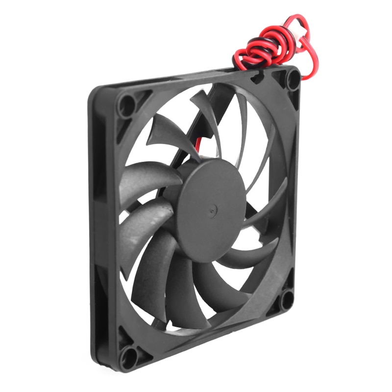 12V 2-Pin 80x80x10mm PC Computer CPU System Heatsink Brushless Cooling Fan 8010 27RB