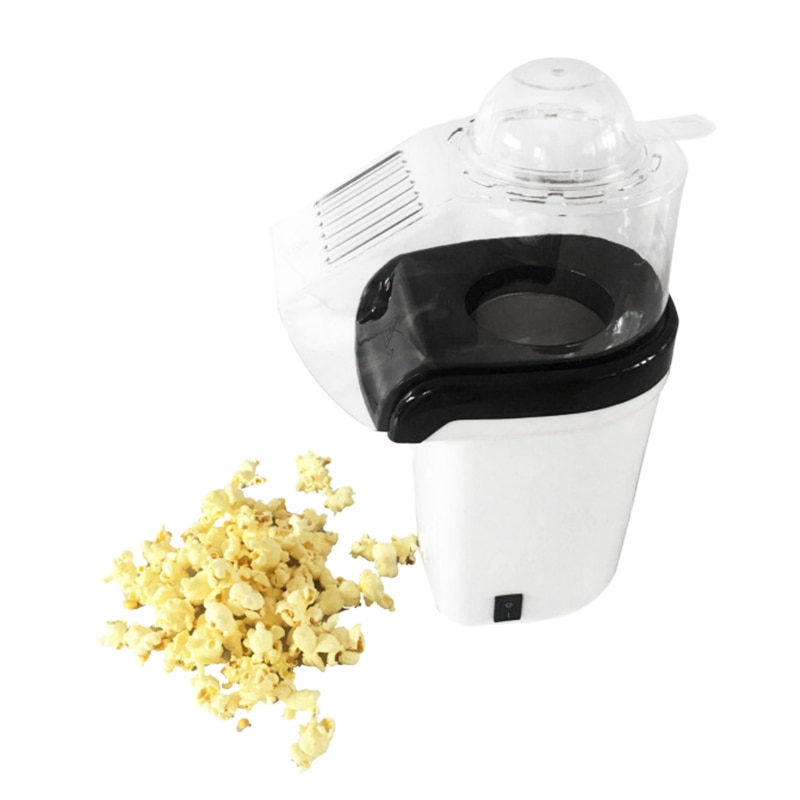 Popcorn maskine luft popcorn popper + popcorn maker med målebæger til måling af popcornkerner + smeltesmør - hvid (eu pl: Default Title