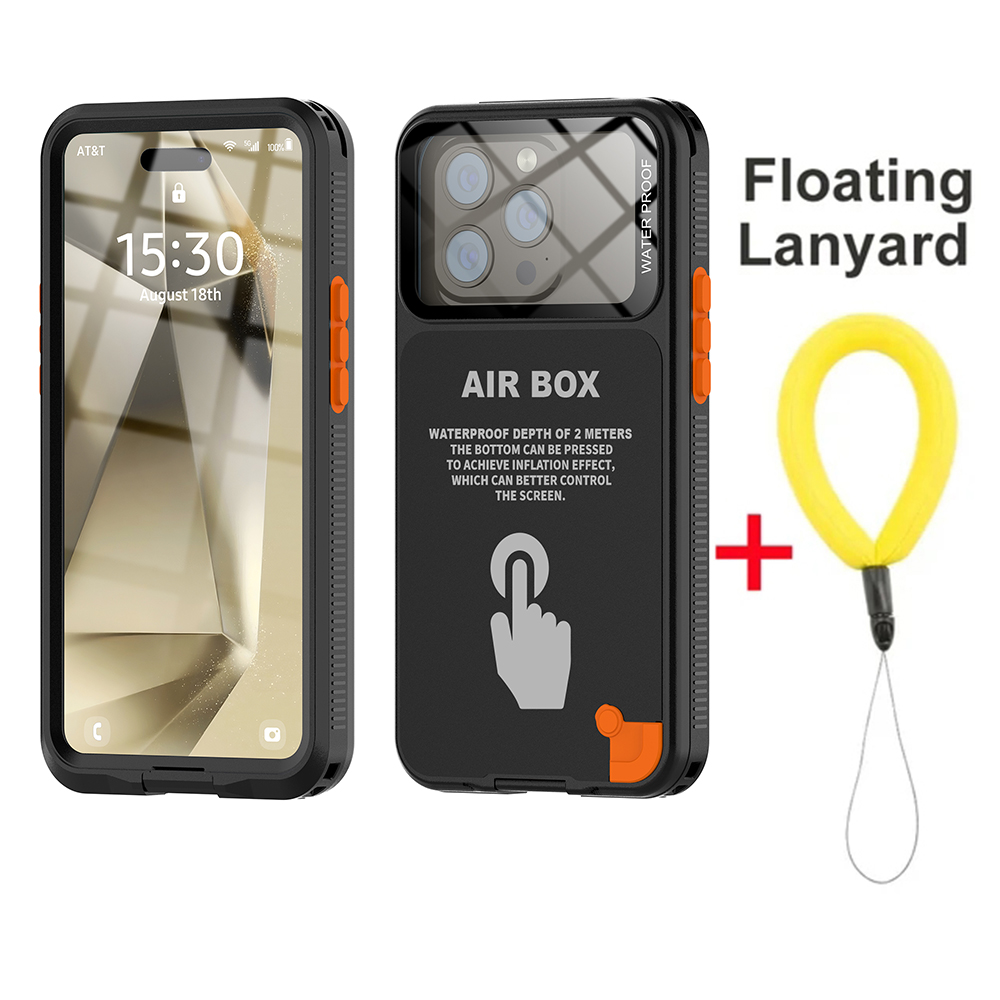 Funda impermeable IP68 para iphone 15 Pro, funda 14 13 12 bajo el agua 360, cubierta de sellado de cuerpo completo, Protector de pantalla incorporado a prueba de golpes