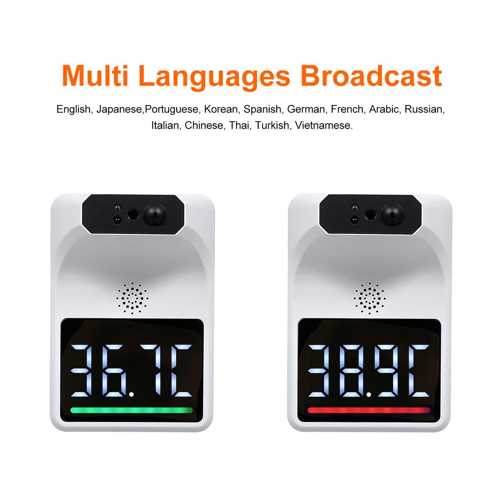 Wall Mounted Non-Contact Infrared Forehead Thermometer Forehead Infrared Digital Contactless Temperature Measuring Machine