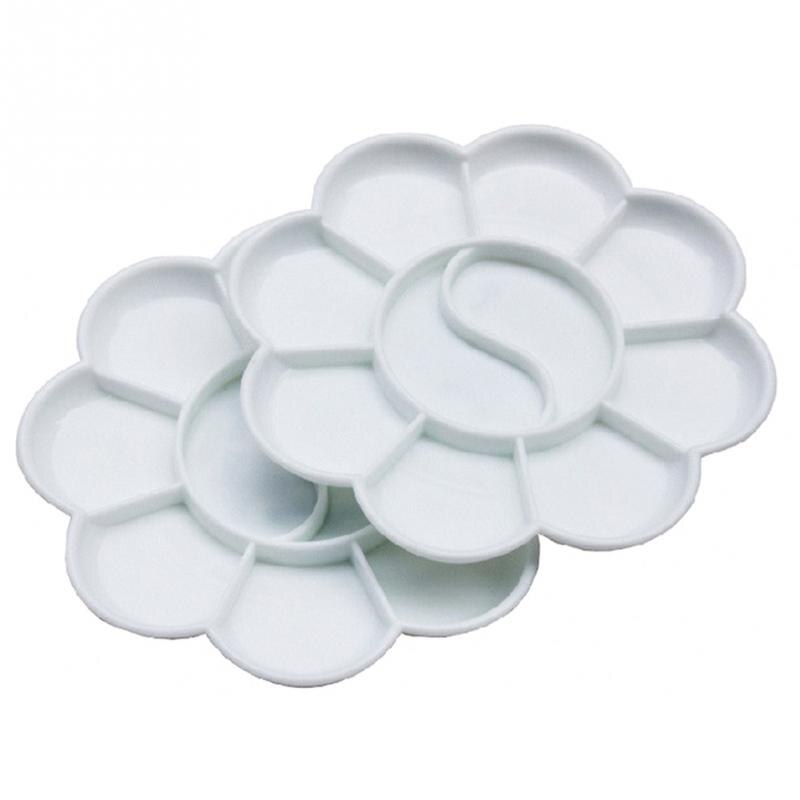 Plateau de peinture artistique, 2 pièces pour artiste, Palette blanche en plastique pour peinture dessin, étudiants utilisant des Palettes #4