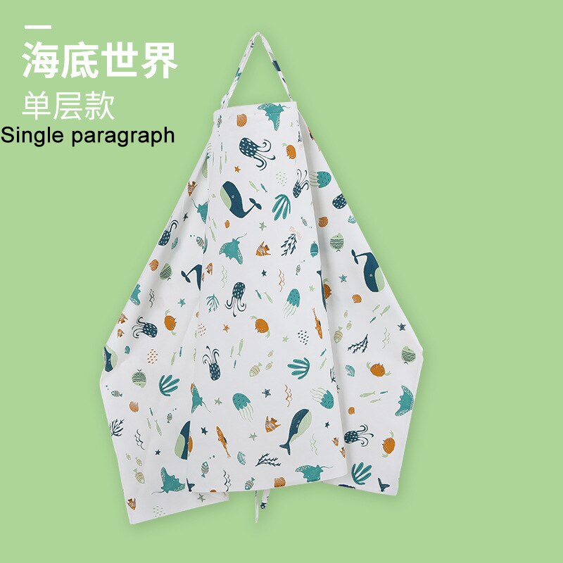 Neonato allattamento al seno copertura per allattamento sciarpa per allattamento coperta per allattamento panno per allattamento grembiule per mamma madre infermiera mantello: singolo marino animale