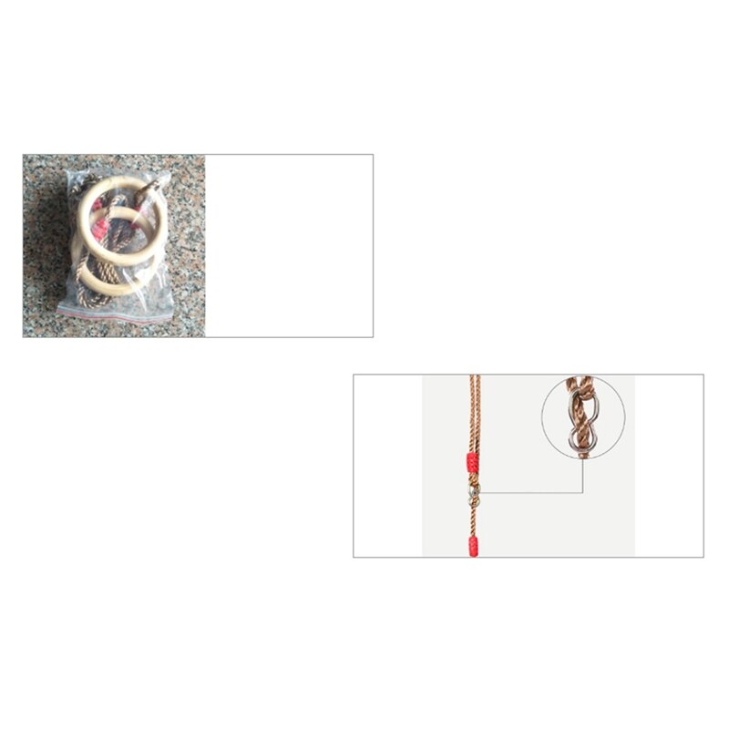 Kids Gymnastic Rings Exercise Rings for Kids Trapeze Doorway Swing Rings Wooden Gym Rings for Kids Indoor Pull Up Rings