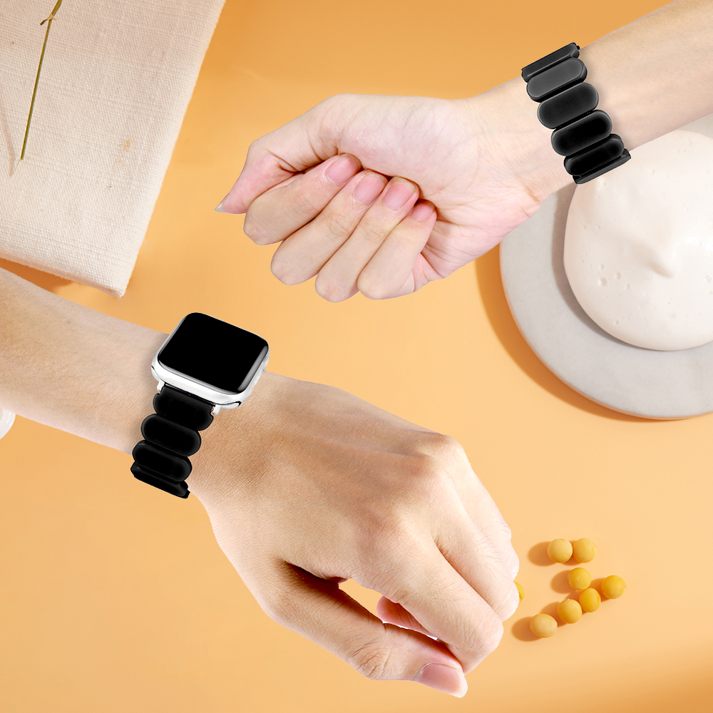 Resin strap for Apple watch band 38mm 40mm 41mm 42mm 44mm 45mm 49mm Resin elastic force Strap correa iwatch series 9 8 7 SE 6 5