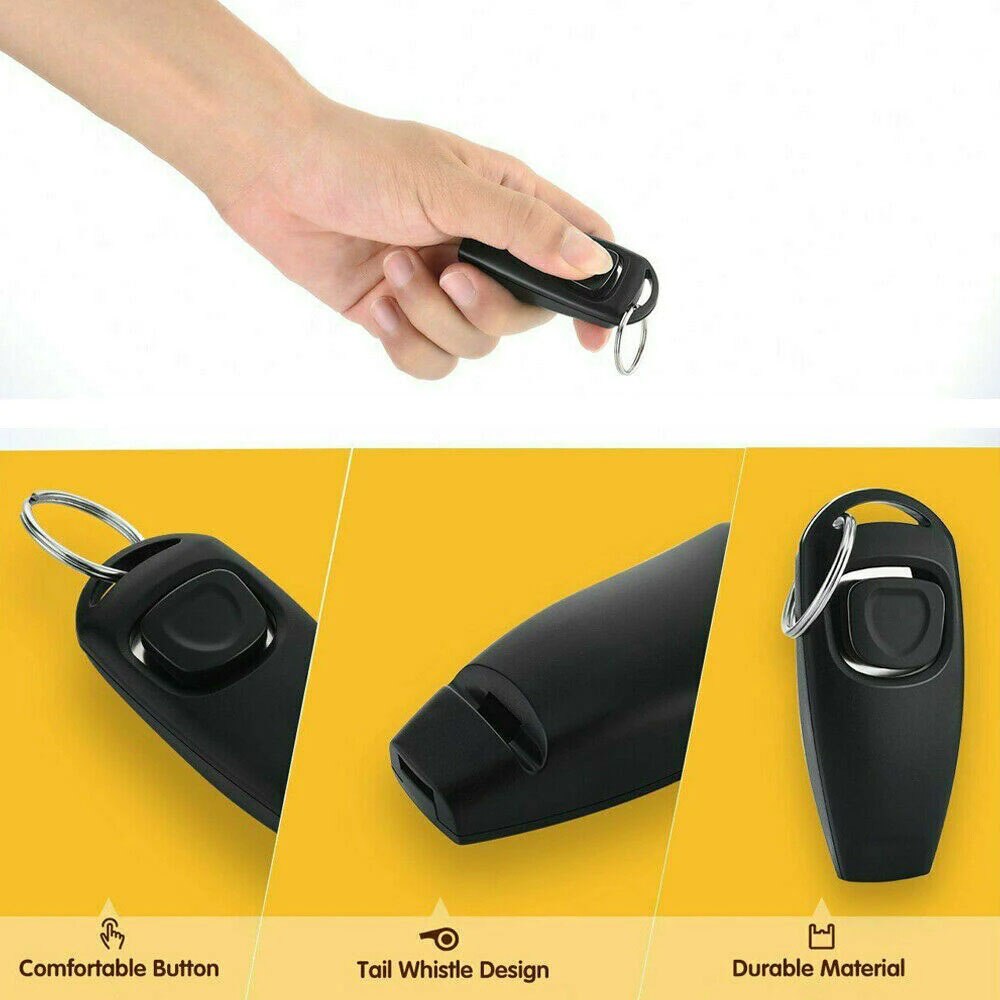 zwierzę domowe pies 2w1 Clicker i gwizdek posłuszeństwo zwinność szczeniak zachowanie trening nowy 0-20kg NF