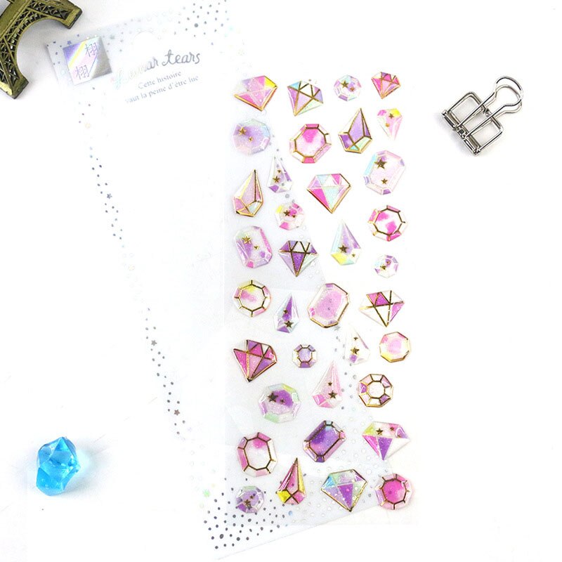 1Pc 3D Strass Adesivi Auto-Adesivo Adesivi Diamante di Cristallo di Bling Lettera di Carta Peel-Off Adesivi Per Scrapbooking FAI DA TE Arte: 18