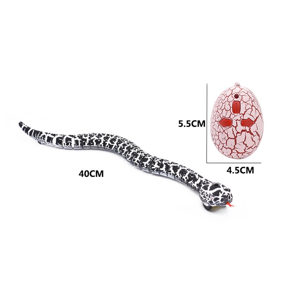 Afstandsbediening Speelgoed Kids Rc Snake Oplaadbare Afstandsbediening Infrarood Snake Met Interessante Ei Radio Control Speelgoed Voor Kinderen Volwassen: Black