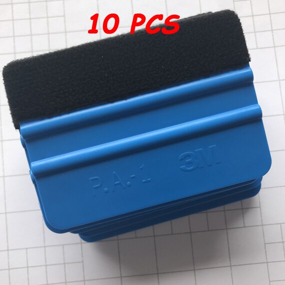Flexible Soft Blue Felt Squeegee Vinyl Film Wrap Tool Fabric Scraper Tinting Tools Window Glass Wash Auto Car Cleaning Tools: 10 PCS