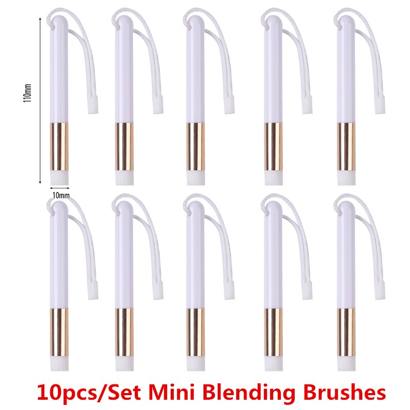 Juego de Mini brochas de mezcla útiles, estante para mezclar tinta, fácil, tarjetas de álbum de recortes, herramientas de mano para pintar,: 10pcs golden