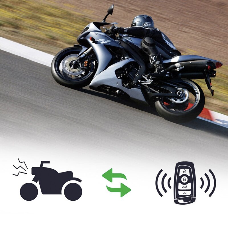 Motorcycle Alarm System Universal Scooter Anti-theft Security Alarm System Two-way With Engine Start Remote Control Key Fob