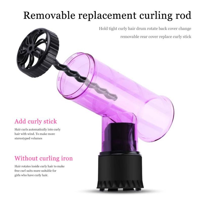 Pink Tornado Hair Curler Hair Dryer Diffuser 3.8 /5.5CM ROLLS Cover Curly Drying Blower Elastic Air Outlet Hairstyling DIY Tool