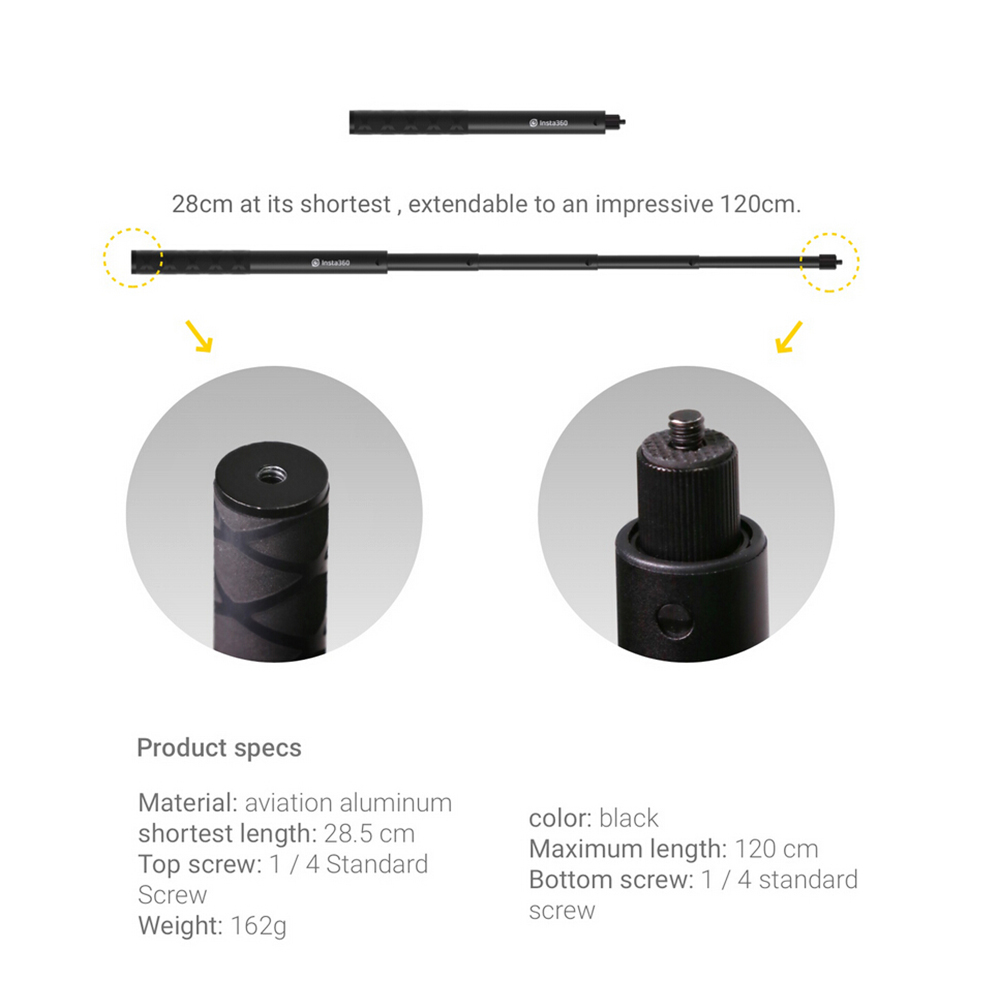 Insta360 one X Extension Rod 3m Selfie Stick Aluminum Alloy for Insta 360 Monopod Selfie Pole Panorama Camera Accessories