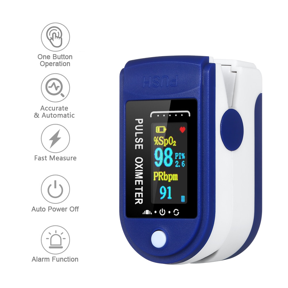Medische Digitale Vingertop Pulsoxymeter Bloedzuurstofverzadiging Meter Vinger SPO2 Pr Monitor Oximetro