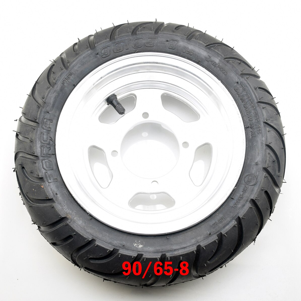 90/65-8 front 130/50-8 rear wheel Tubeless Tyres vacuum For Honda Monkey bike Z50 Z50J Buyang Electric Scooter Pocket bike: Front Wheel