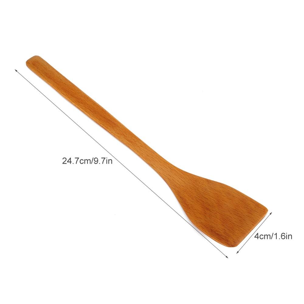 Espátula de madera antiadherente creativa, pala para fritos, utensilios de cocina, pala, herramientas de cocina casera práctica para hornear pasteles