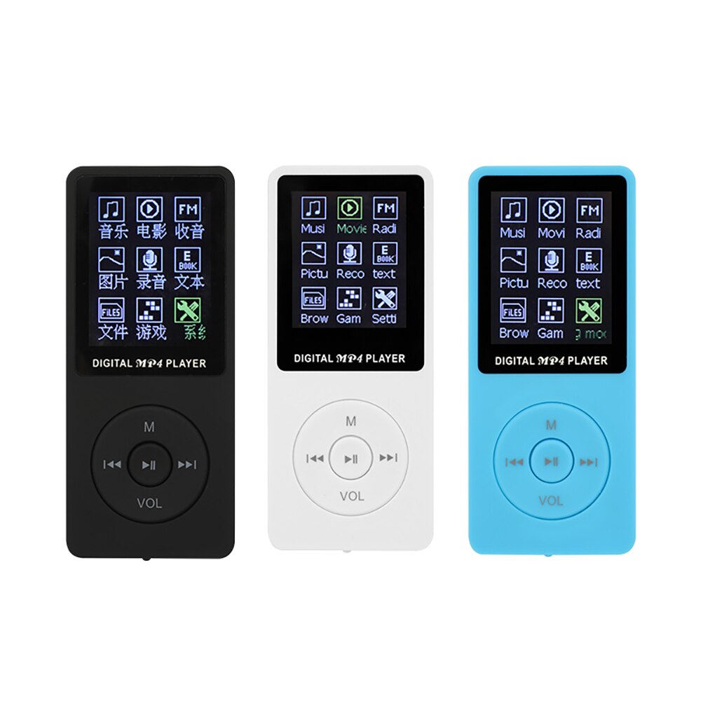 MP4 player with lecteur mp3 mp4 music player portable mp 4 media slim1.8 inch touch keys fm radio video 32G