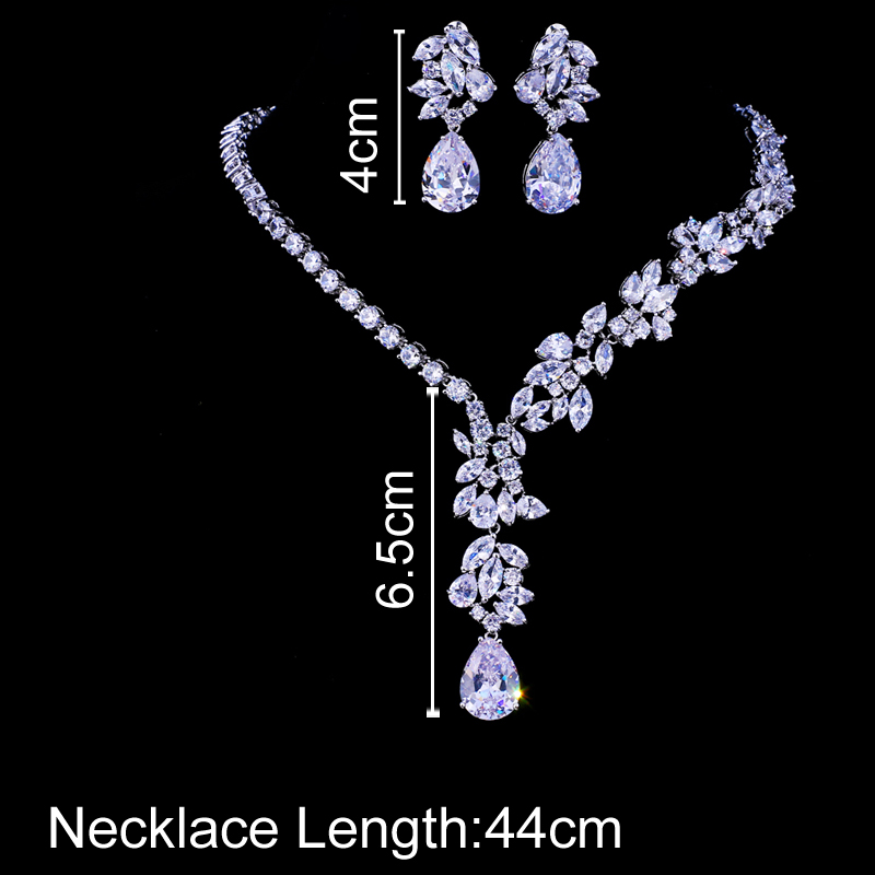 Emmaya Unique Choker Necklace Stud Earrings Bridal Jewelry Sets Wedding Accessories