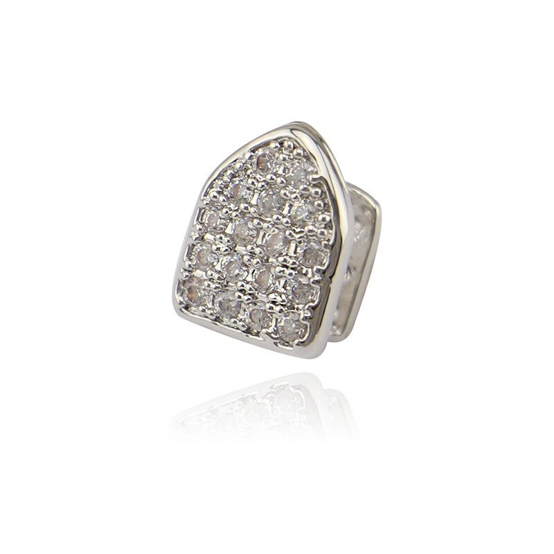 1pc Single Diamond Teeth Caps Gems Hip Hop Rock Teeth Grills Decor Teeth Cover Rapper Top Bottom Tooth Braces Jewelry: B-6