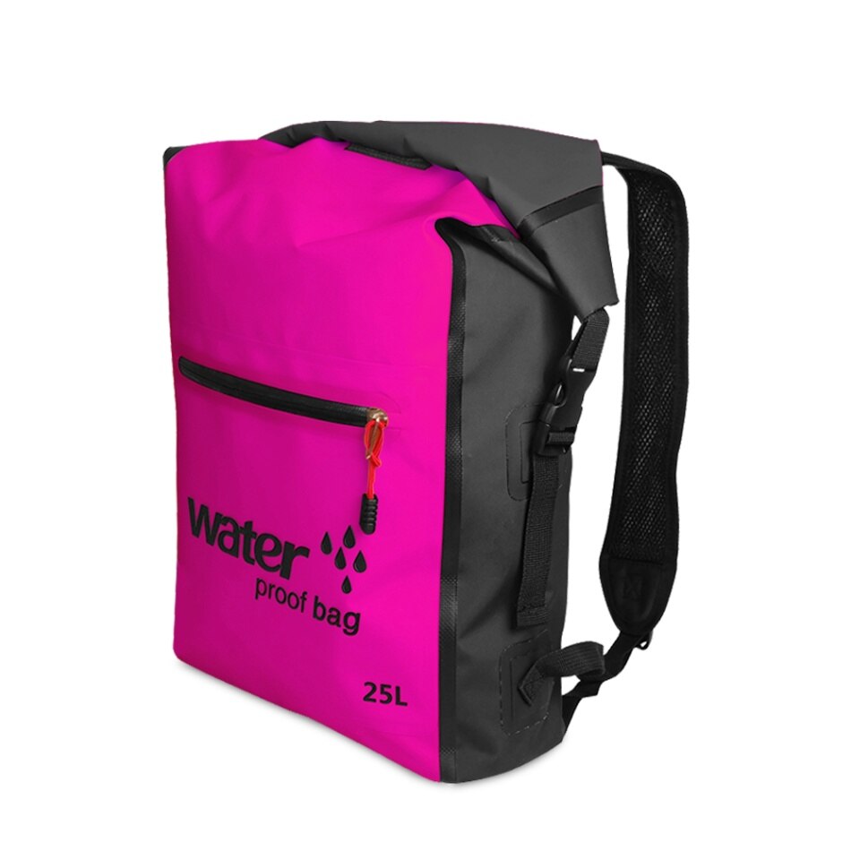 25L Outdoor Waterproof Bag dry bag Roll Top Floating Backpack for Kayaking Rafting Boating River Trekking accessiores: pink