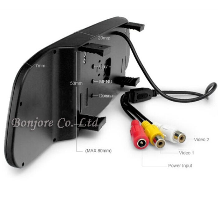 Intelligent Dynamic Trajectory Tracks Rear View Camera HD CCD Reverse Backup Camera + Hd 5 inch Monitor Parking Assistance Kit