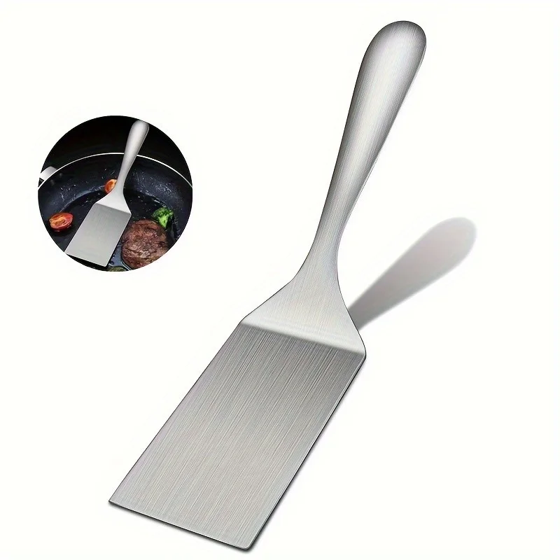 1 st, Grill Turner Spatel, Rvs Kleine Frituurschep, Mentale Koken Schop, Steak Schop, Pannenkoek Speciaal Gereedschap