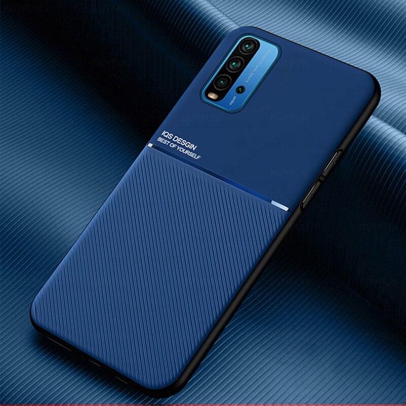 Funda magnética de cuero para xiaomi redmi9t redmy remi redmi 9 t 9 t, carcasa de silicona a prueba de golpes de 6,53 pulgadas: blue